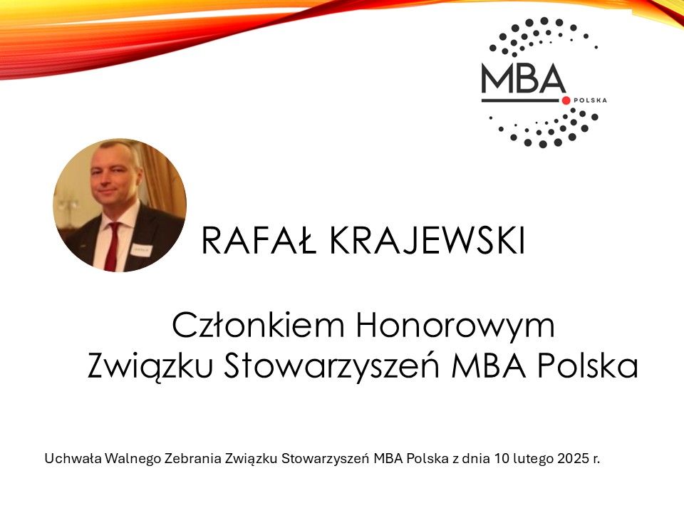 Originalgrafik von MBA Polska – Rafał Krajewski als Ehrenmitglied